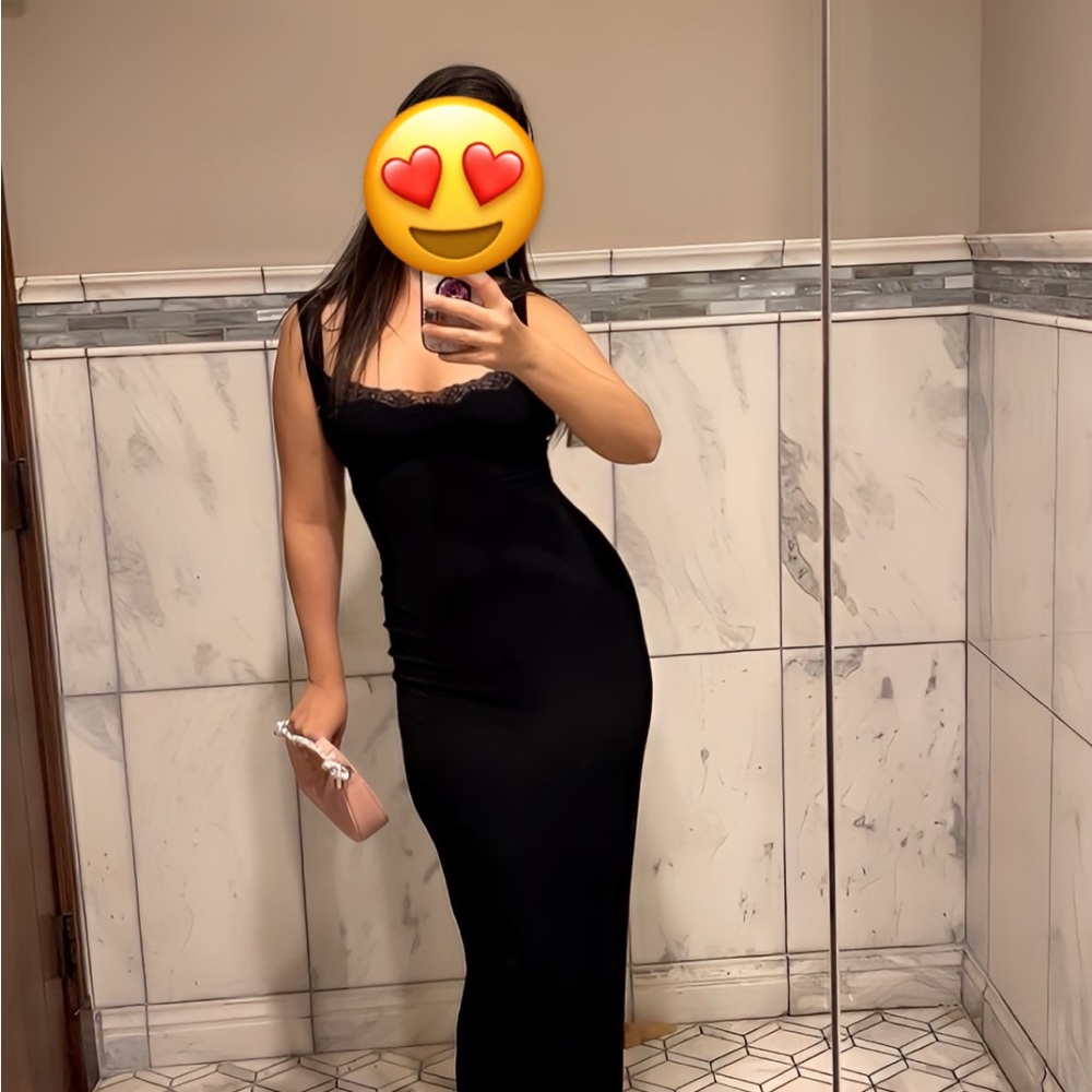 SKIMS Onyx Maxi Dress w/ Bralette